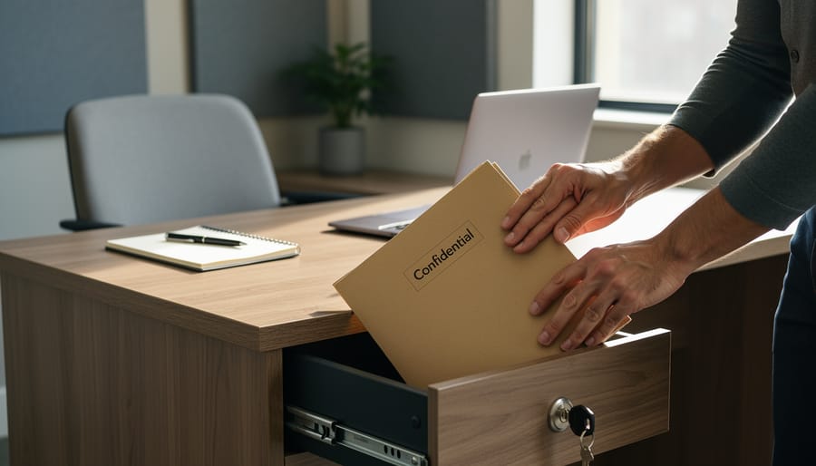 Church leader’s hands holding a sealed envelope beside a closed prayer book